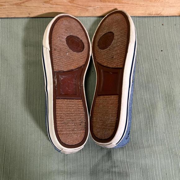 Lauren Ralph Lauren Janis Slip On Sneakers Size 8 B Chambray Canvas Old Money - Picture 6 of 6